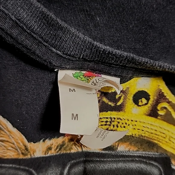 VINTAGE Y2K BIGGIE SMALLS Big Paw Paw Black Tee M Cat 90s Hip Hop Rap Big Poppa - Picture 8 of 12